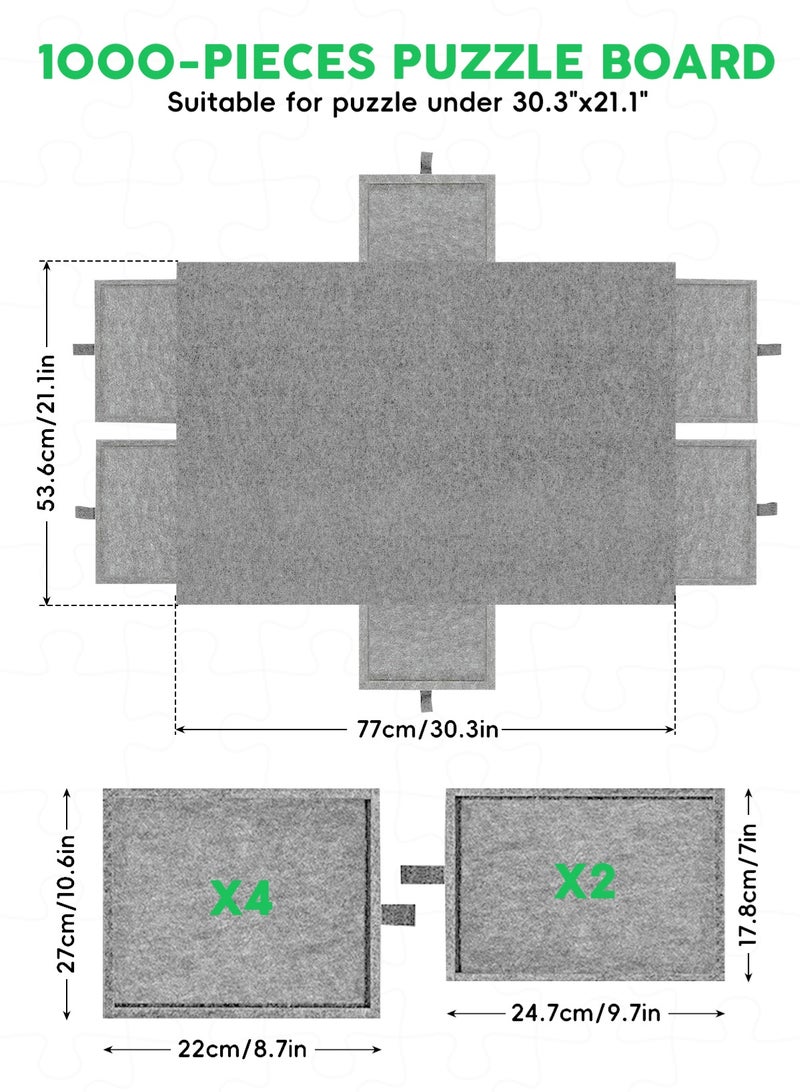 URbazaar Puzzle Board for with 6 Storage Drawers & Protective Cover – Jigsaw Puzzle Table - for Adults & Families Home Entertainment & Puzzle Building (1000 Piece Puzzle Board) - Image 2